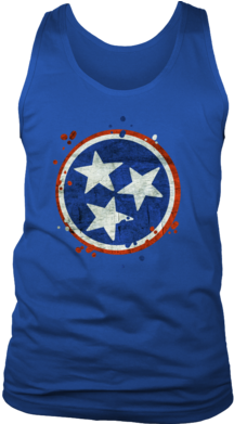 Tennessee State Vintage Grunge Flag U - Life Is Better By The Campfire - Tanks (390x390), Png Download