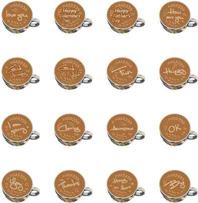 Father's Valentine's Day=latte Art[en] - Sticker (420x448), Png Download