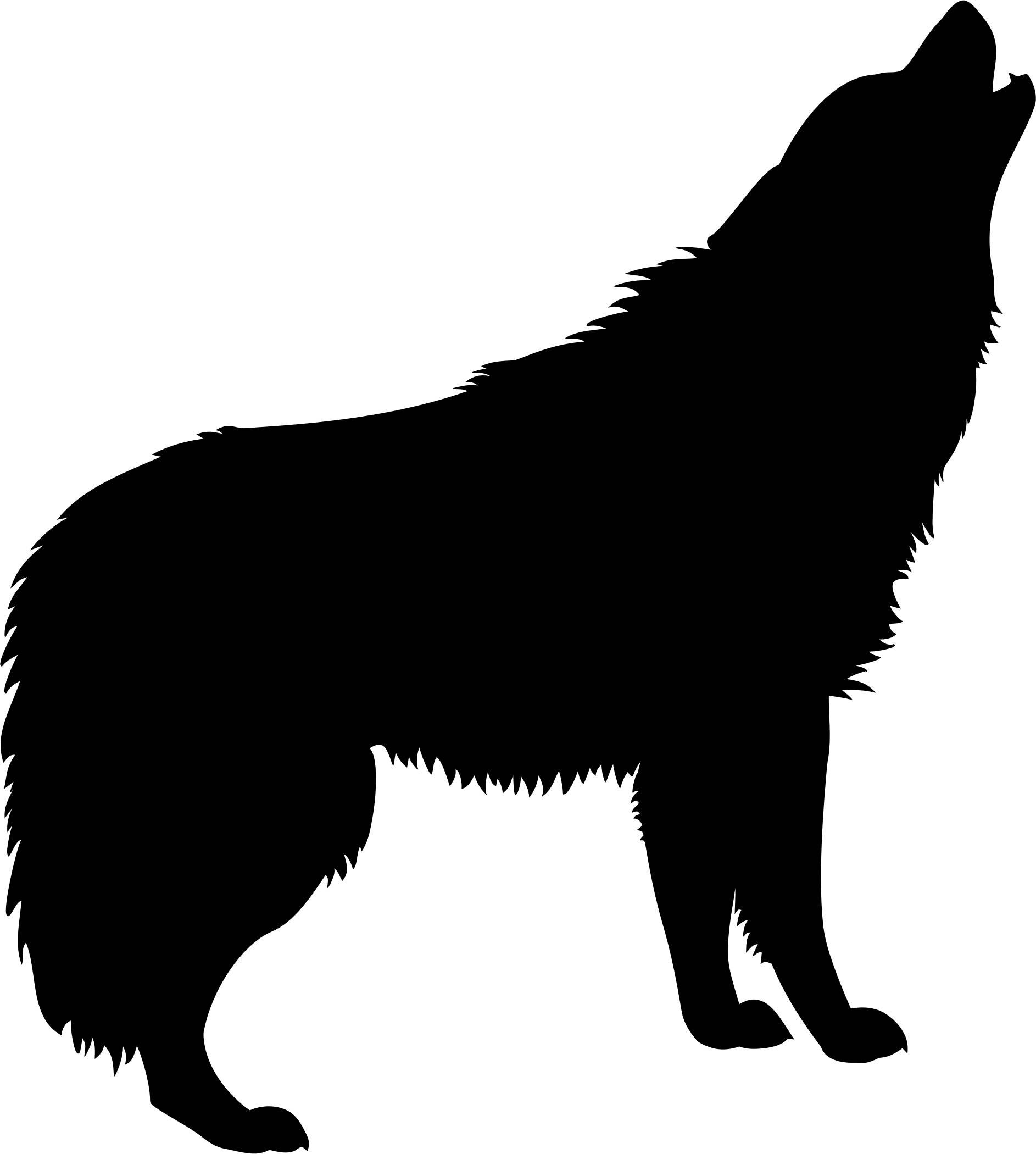 Transparent Library Png Imges Free Download - Wolf Howling Silhouette Png (1636x1821), Png Download