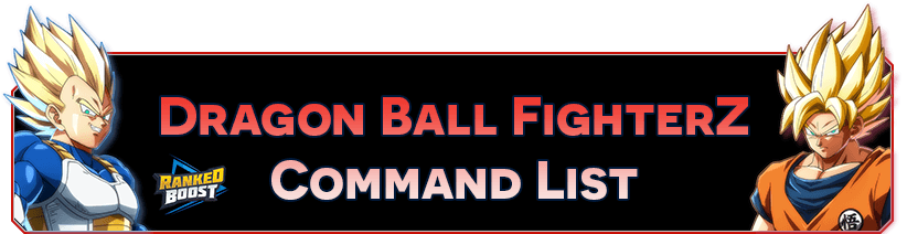 Dragon Ball Fighterz Command List - Signage (822x212), Png Download