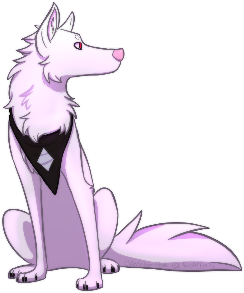 Random White Wolf - Cartoon (1102x1051), Png Download