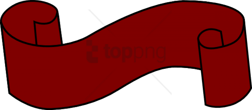 Blog Spot Go Scrolls - Red Scroll Banner (600x262), Png Download