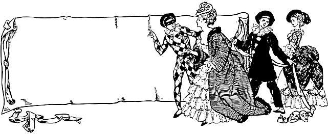 Scroll, People, Banner, Play, Dresses, Drama, Actors - Actor De Teatro Dibujo (640x320), Png Download
