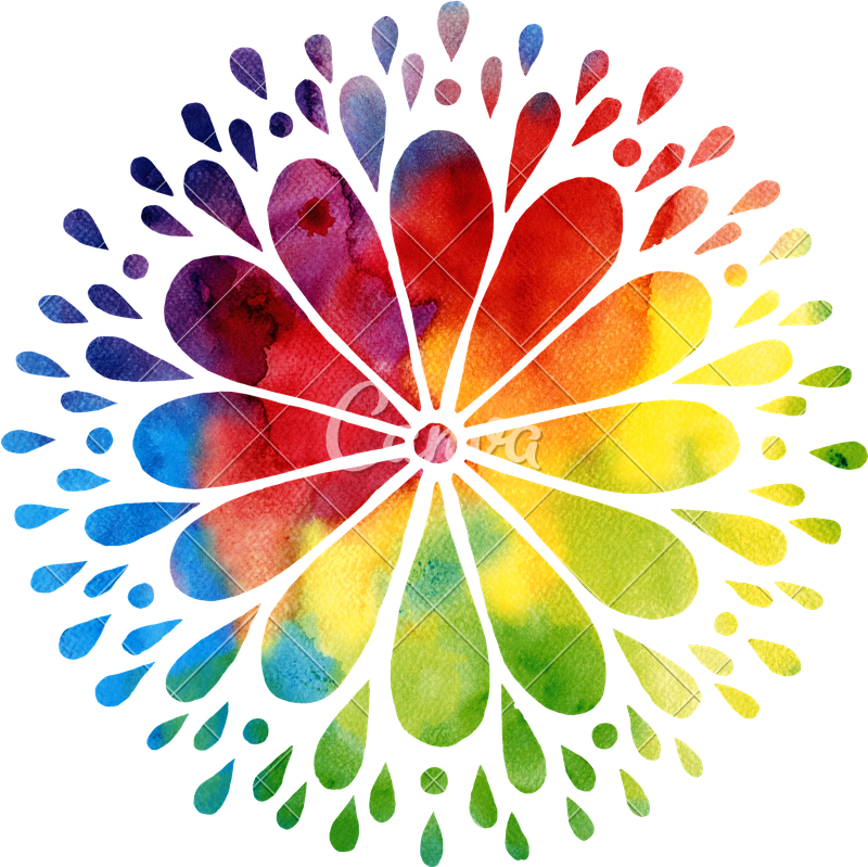 Watercolor Mandala Png (800x799), Png Download