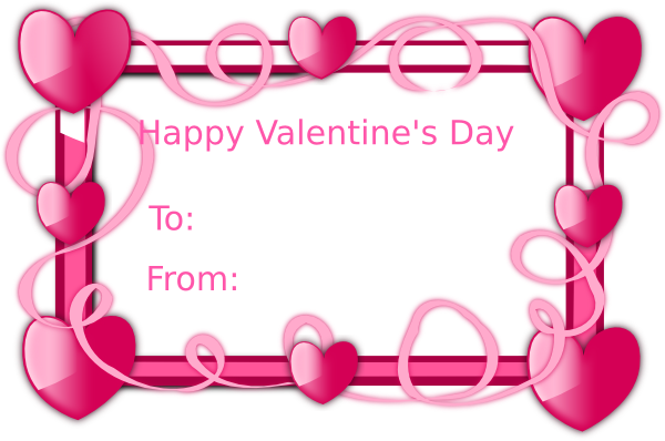 Small - Border Clipart Free Hearts (600x398), Png Download