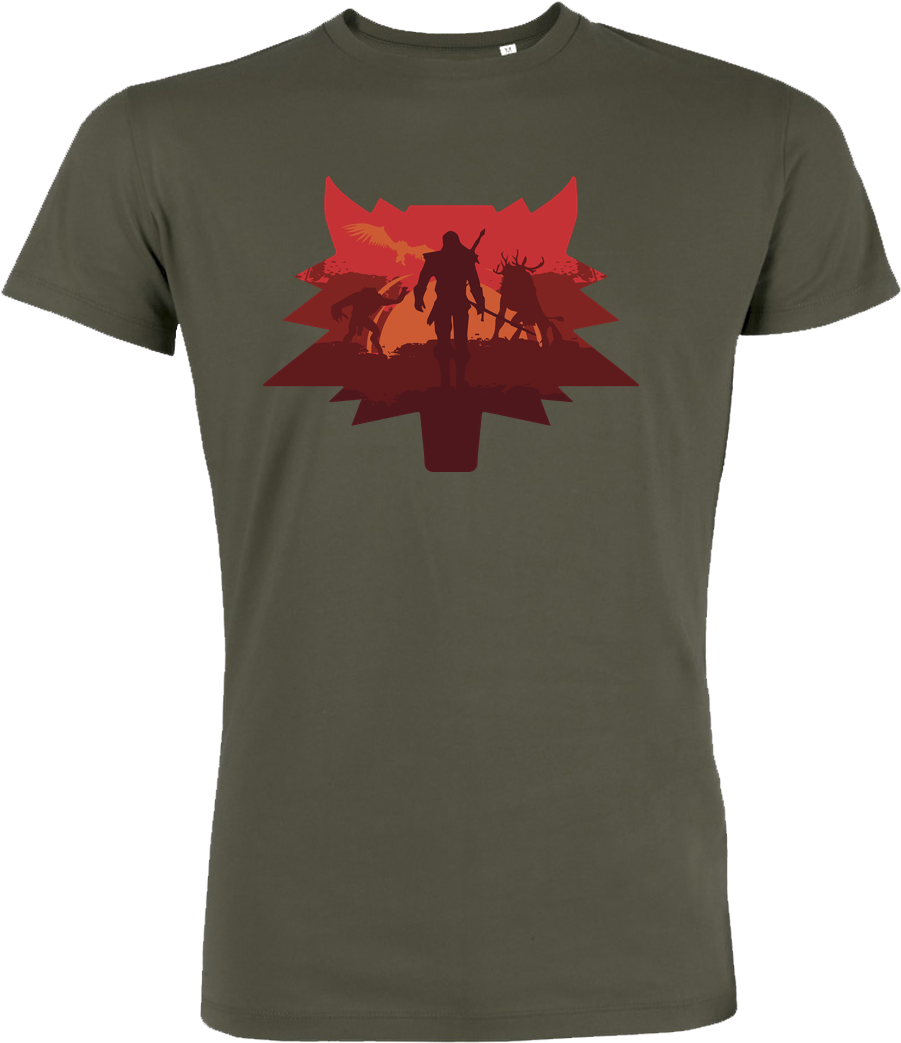 Alundrart White Wolf T Shirt Stanley T Shirt Khaki (1044x1044), Png Download