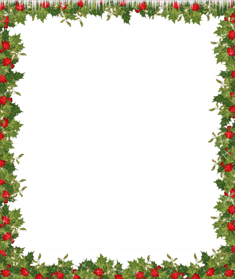 Red Christmas Png Frame With Gold Snowflakes - Christmas Day (480x571), Png Download