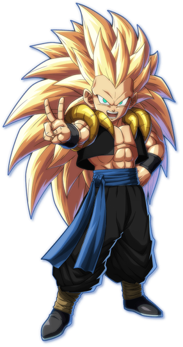 Is Based On Xeno Gotenks From Dragon Ball Heroes, This - Gotenks Dragon Ball Fighterz (362x683), Png Download