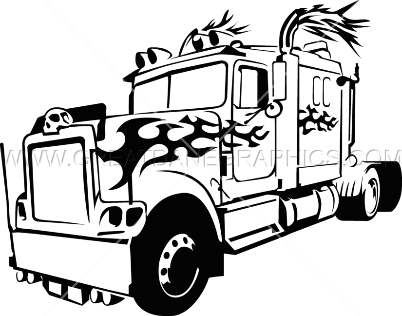 Big Truck At Getdrawings Png Free Download - Drawing (825x648), Png Download