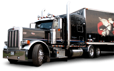 American Truck Black Sideview - Trailer Truck (400x400), Png Download