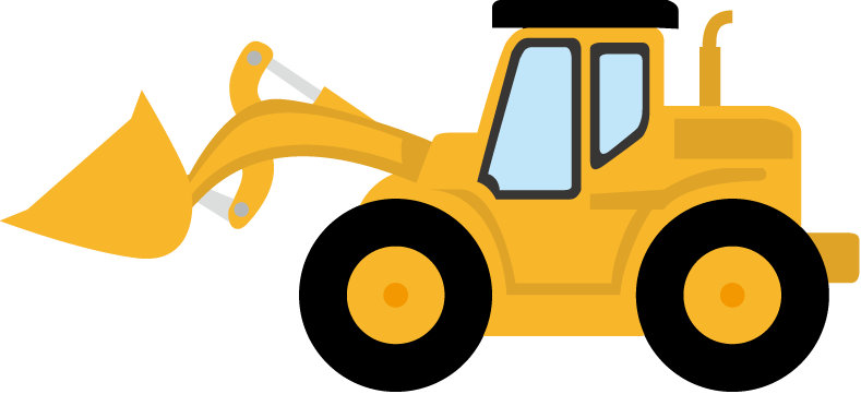 Heavy Equipment Silhouette At Getdrawings - Bulldozer Clip Art (789x361), Png Download