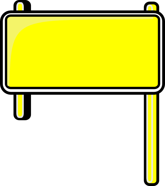 Highway Sign Blank Clip Art At Clker (528x596), Png Download