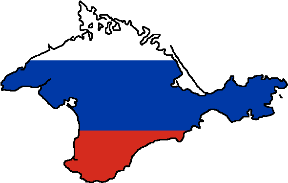 Crimea Russia Flag Map (617x418), Png Download