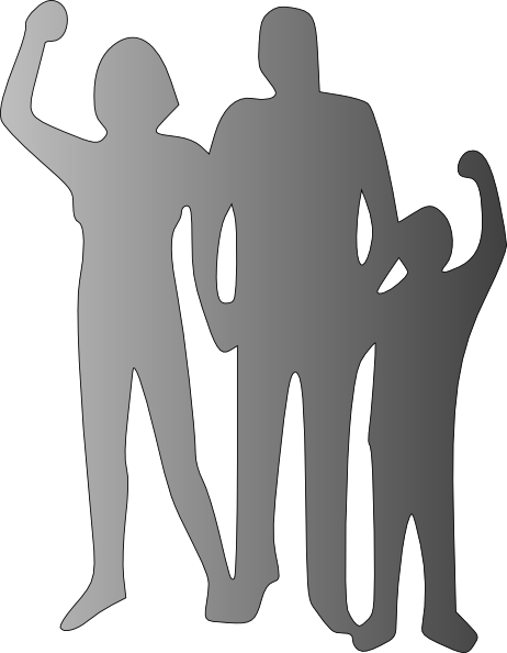 Family Clip Art Gray (462x594), Png Download