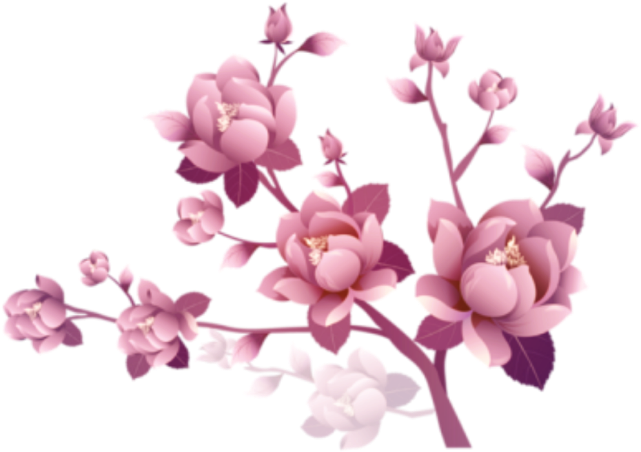 Flowers Flores Branch Rama Branches Ramas Limb Flor - Purple Flower Clipart Png (1024x1024), Png Download