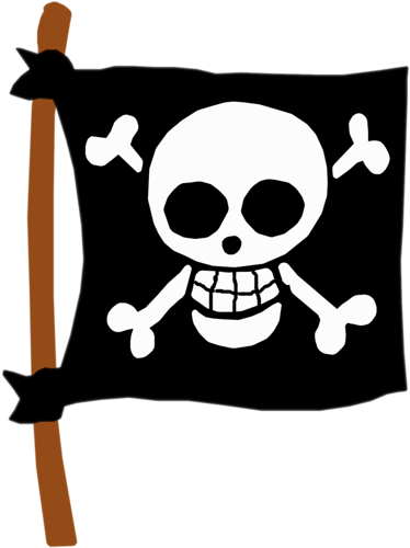Jpg Black And White Group Inshv - Pirate Flag Clipart (412x500), Png Download