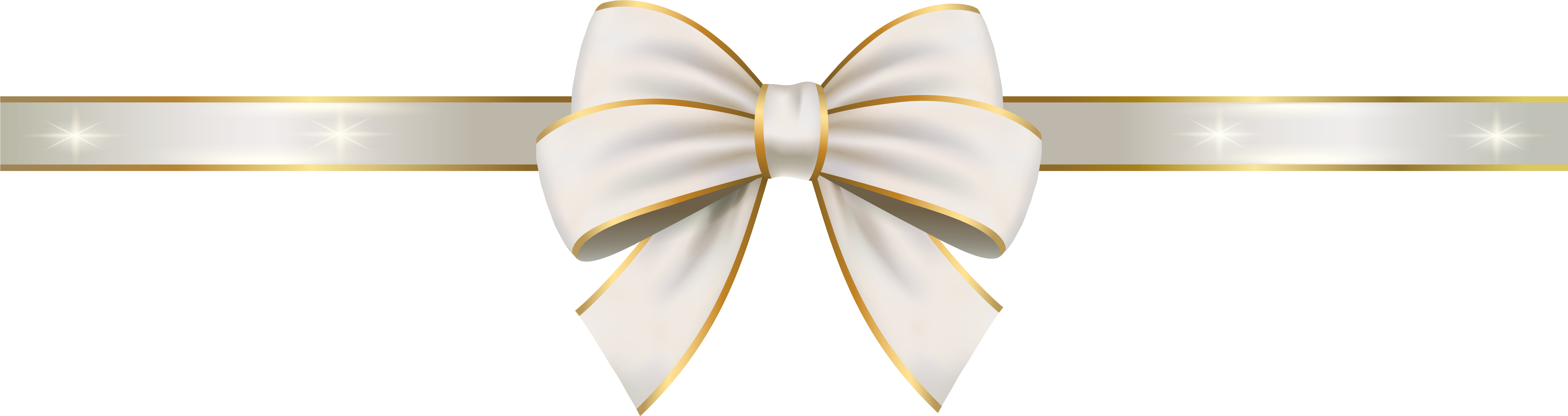 White Christmas Bow Png Svg Freeuse Library - Satin (6255x1822), Png Download