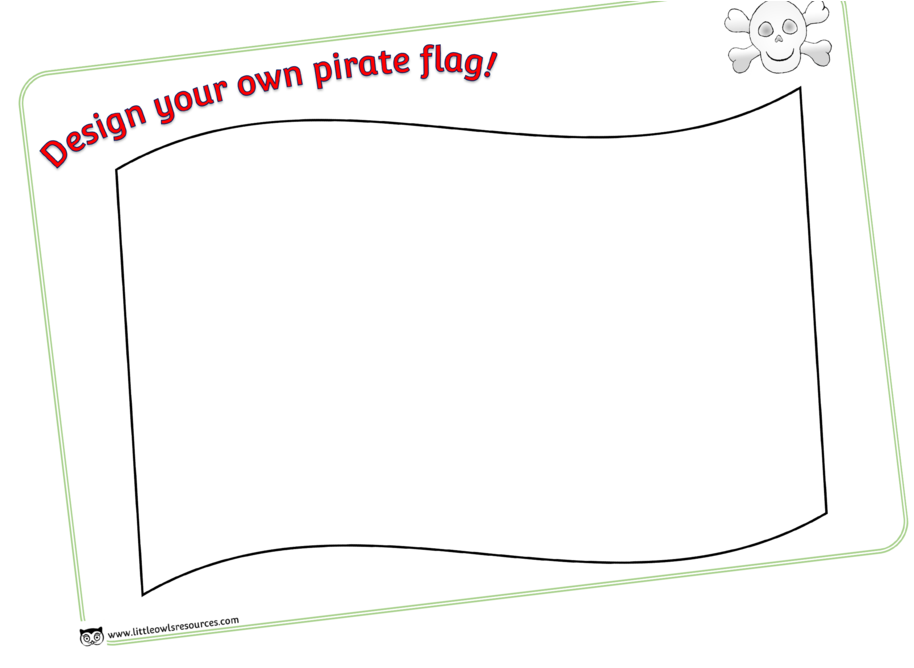 'design Your Own Pirate Flag' Template/activity Sheet - Document (1000x667), Png Download