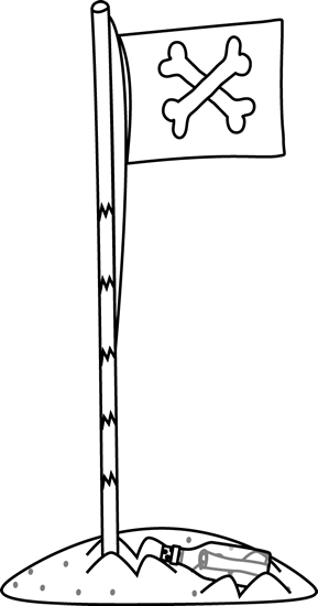 Black And White Pirate Flag In The Sand - Pirate Parrot (289x550), Png Download