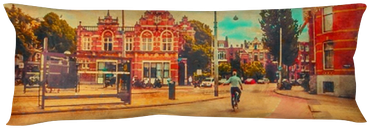 The Cyclist Rides In The Center Of Amsterdam - Amsterdam (400x400), Png Download
