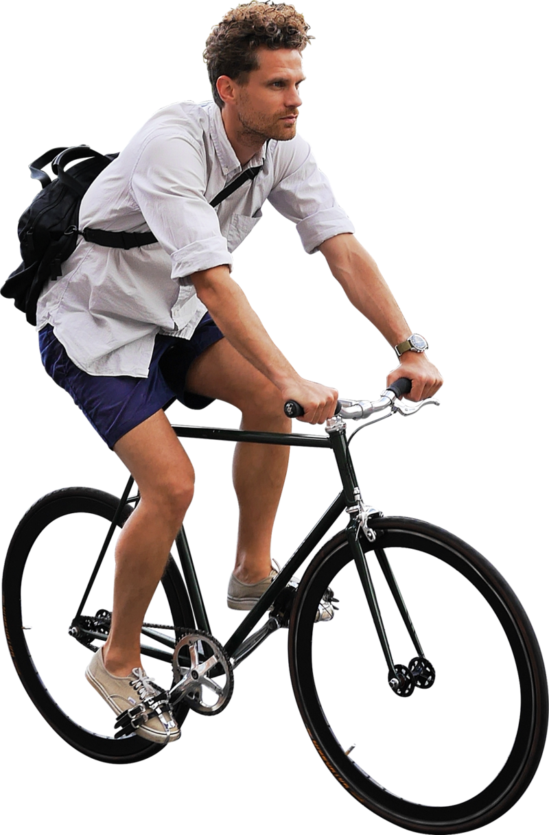 Person On Bike Png (673x1024), Png Download