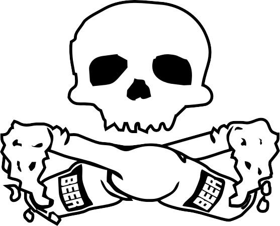 An Awesome Icon For Booze Loving Pirates - Skull And Cross Bottles (557x450), Png Download