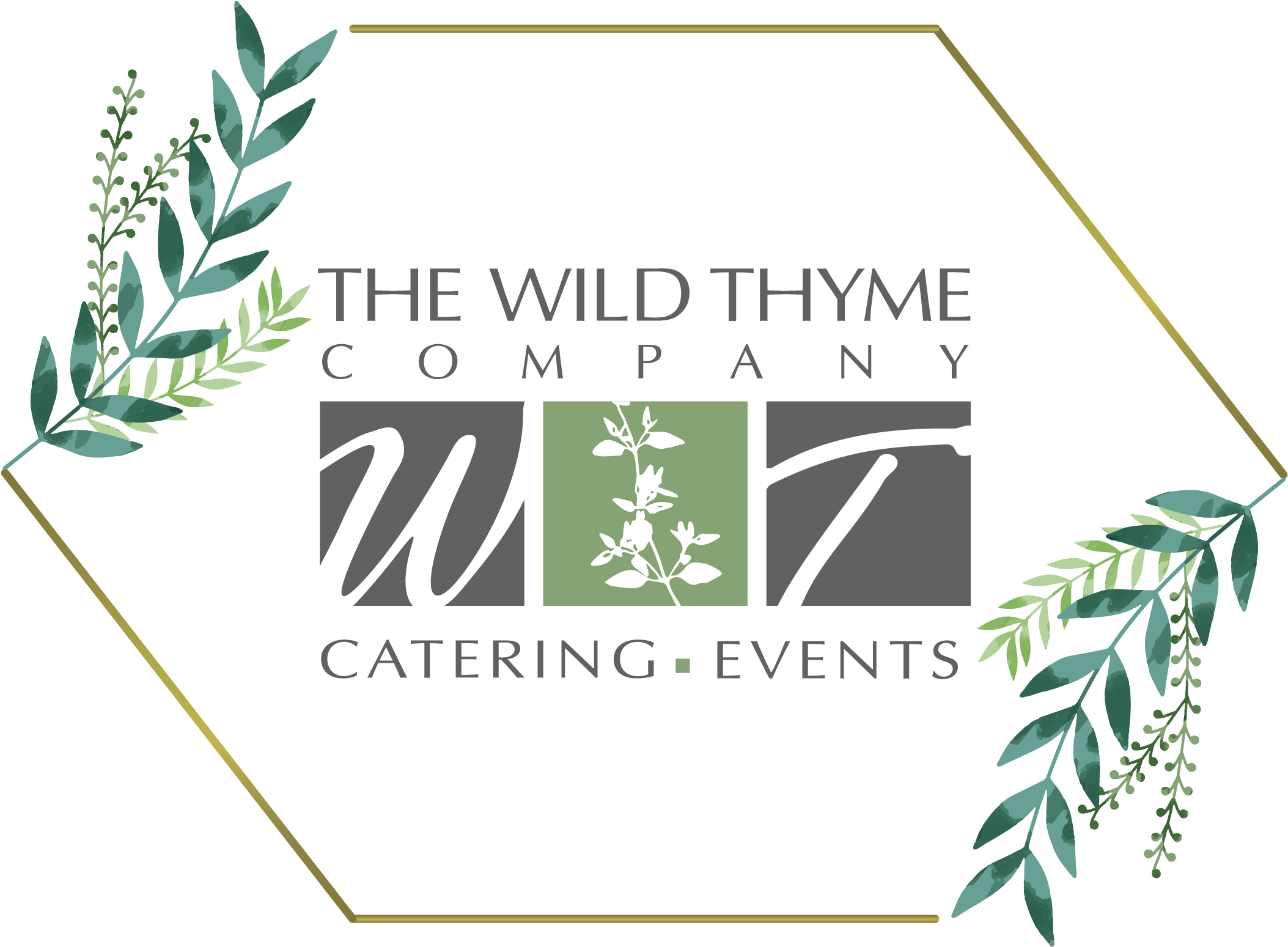 Twtc Logo Watercolor Foliage Copy - Wild Thyme Company (2250x1650), Png Download