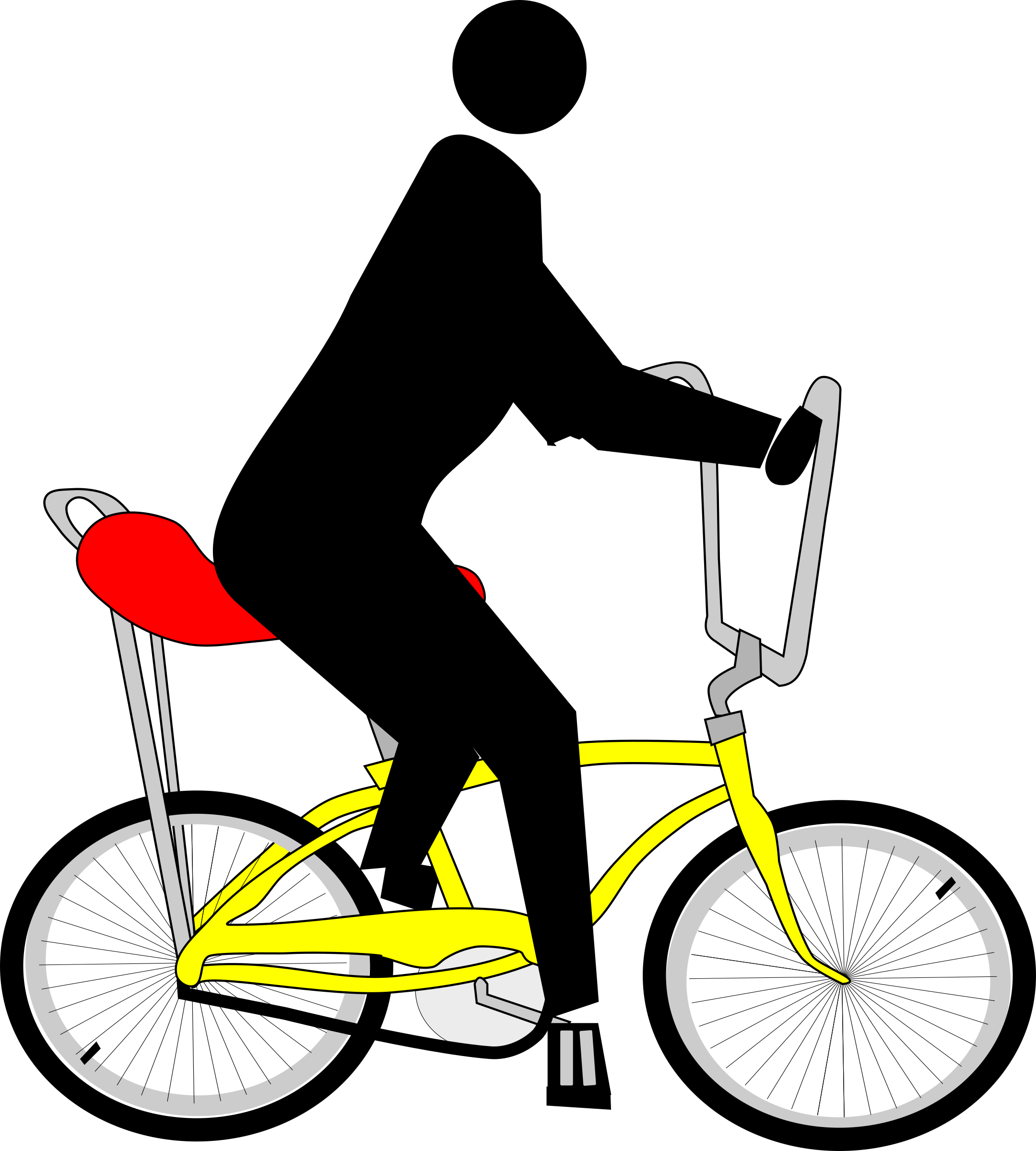 This Free Icons Png Design Of Pedestrian Cyclist (2160x2400), Png Download