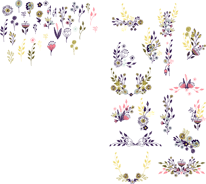 Flower Bouquet Foliage Elements K427 - Flower (800x800), Png Download