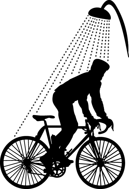 Five Things I Hate About Cycling - Bike Shower (433x634), Png Download