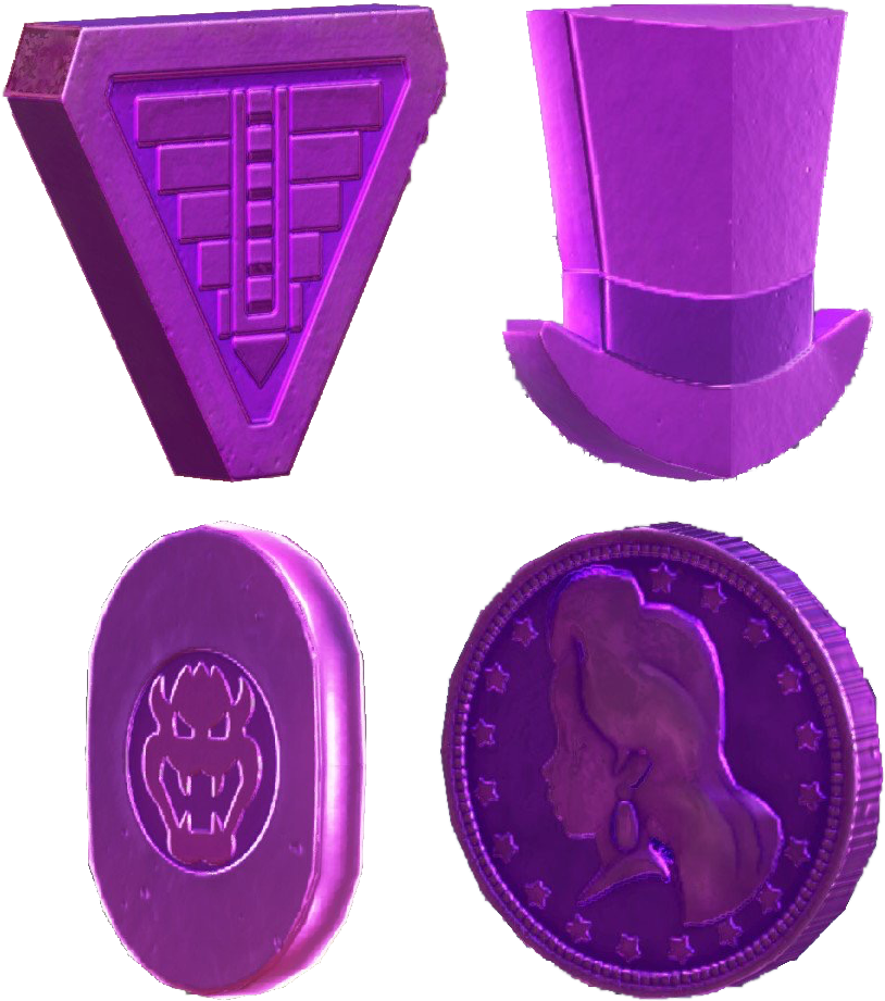 Regional Coins Are Collectibles That Made Their Debut - Super Mario Odyssey Purple Coins (861x956), Png Download