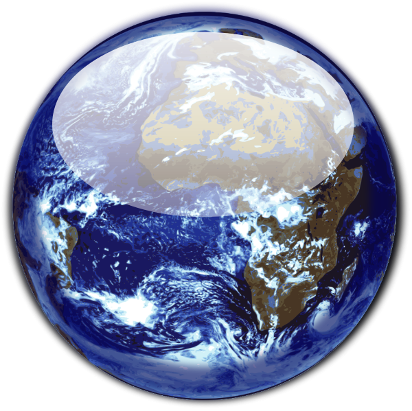 Vector Traced Globe Clipart Png For Web (600x599), Png Download