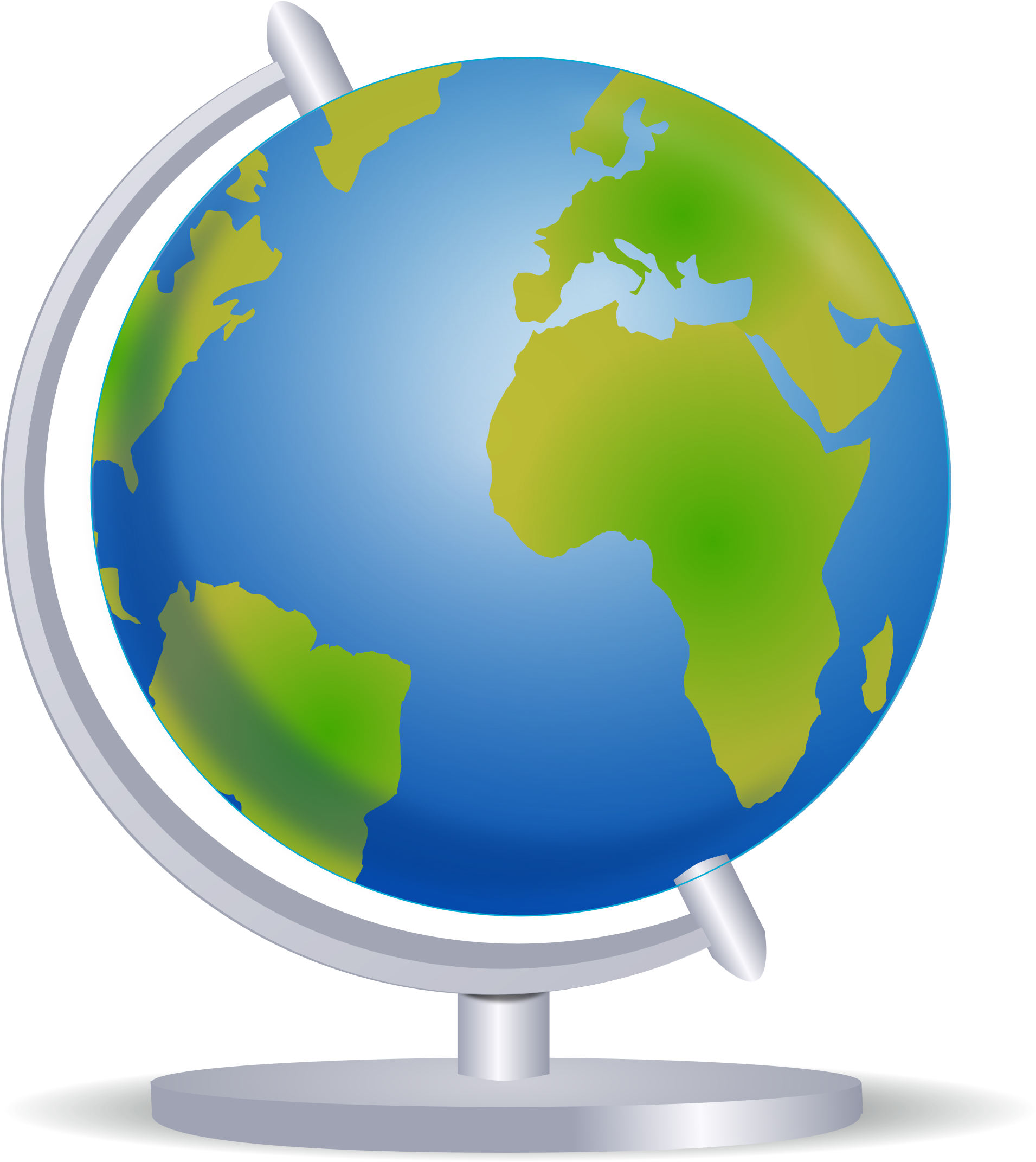 Globe Clipart Stand Clipart - Globe On Stand Clipart (2170x2400), Png Download