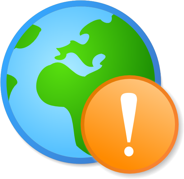 How To Set Use Globe Exclamation Svg Vector (600x595), Png Download