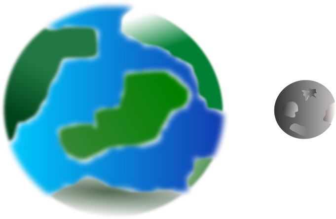 Free Clipart Planet With Moon Cprostire - Planet And Moon Clip Art (800x566), Png Download