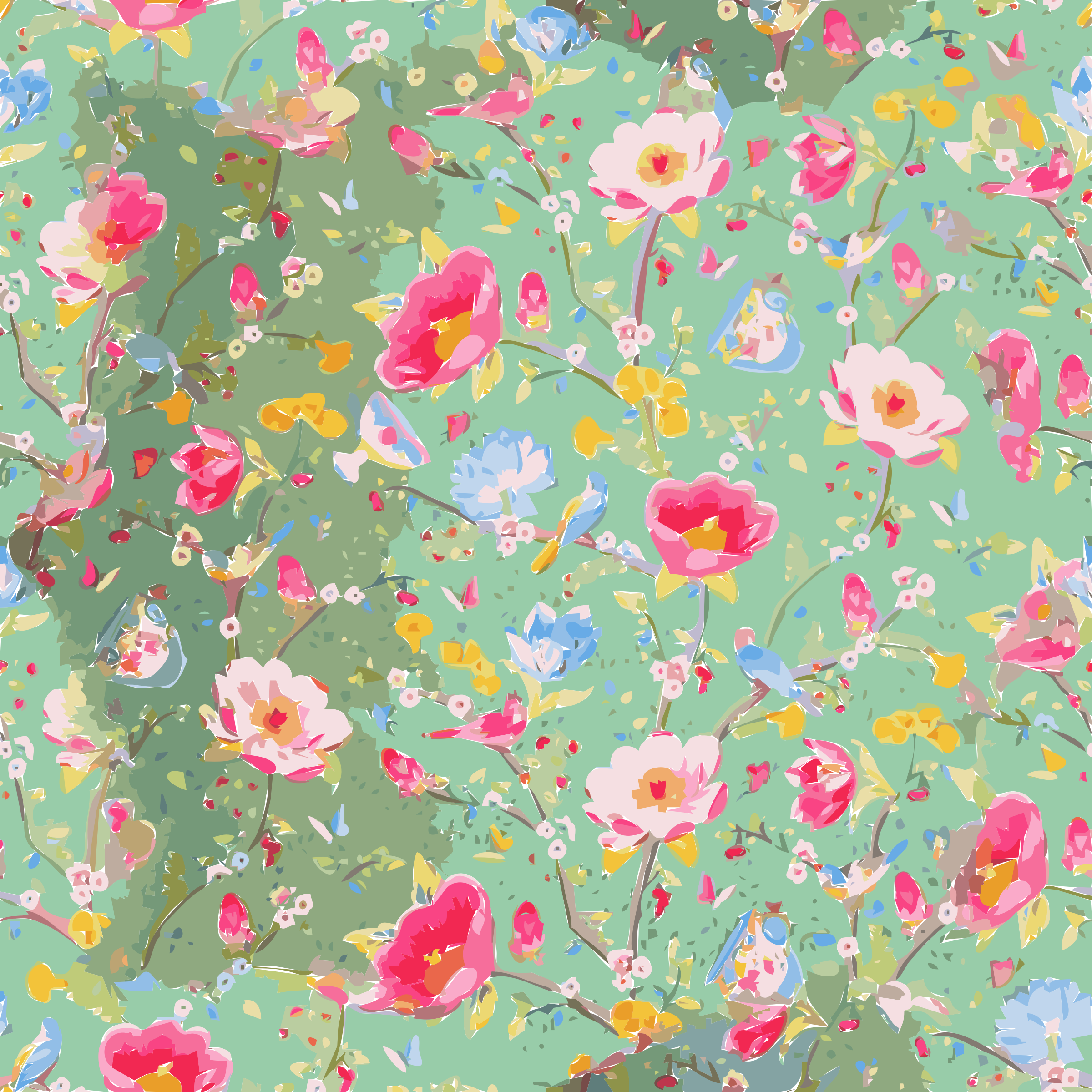 Dim Sum Clipart Floral Design Pattern - Png Taxtile Flower (900x900), Png Download