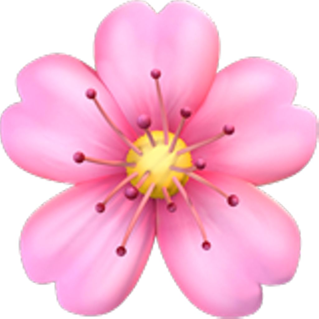 Flowers Png Tumblr - Flower Emoji (1024x1024), Png Download