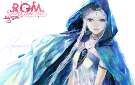 Beaux Dessins ♀ - Manga Avec Cheveux Bleu (500x280), Png Download