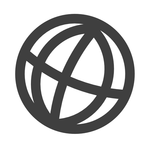 Globe - Clipart - Black - And - White - Simple Black And White Globe (594x596), Png Download