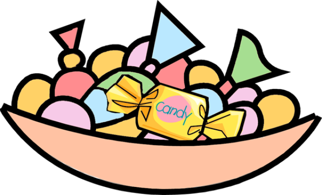 Banner Transparent Candy Clip Art Of Yummy Snacks Panda - Candy Clipart Png (640x388), Png Download