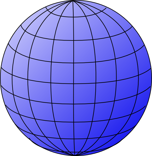 Big Blue Wire Globe Svg Clip Arts 582 X 597 Px (582x597), Png Download