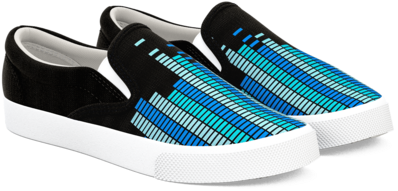Equalizer Blue - Slip Ons (480x480), Png Download