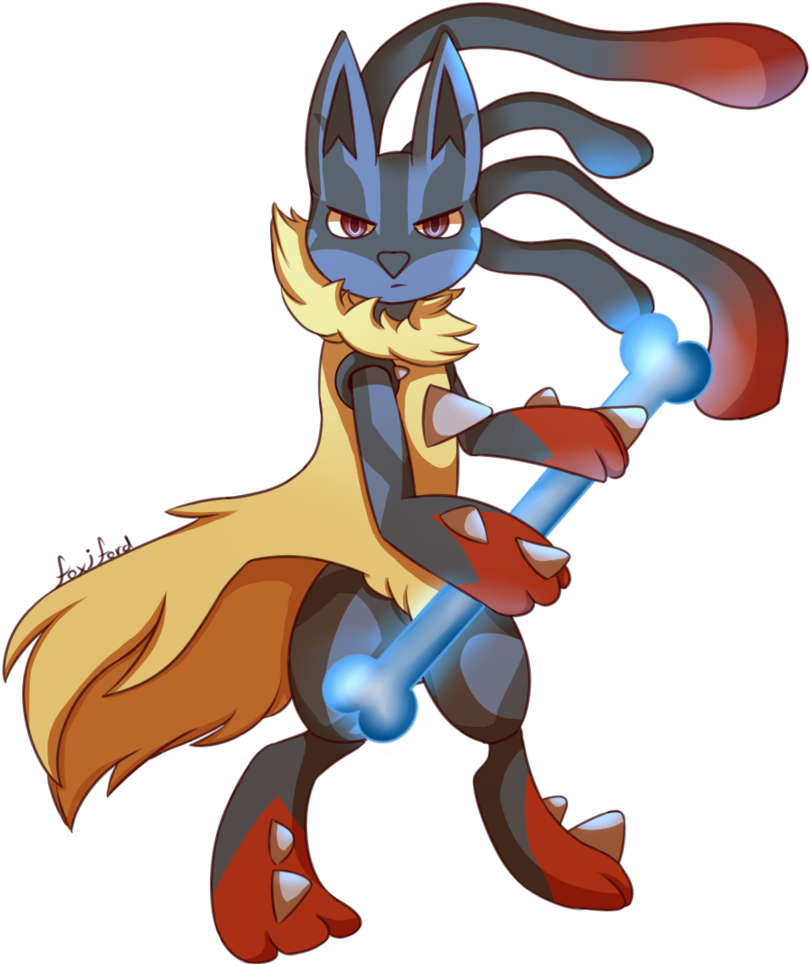 By Foxiford On Deviantart - Lucario (1024x1109), Png Download
