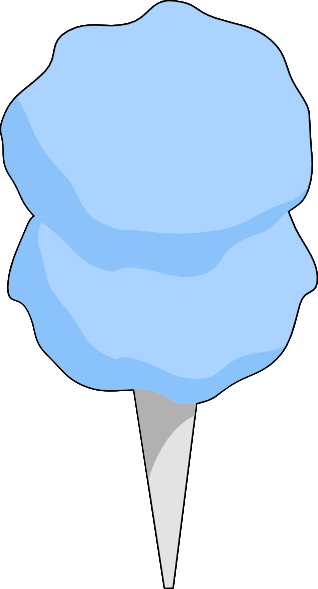 Blue Cotton Candy Svg Clip Arts 318 X 589 Px (318x589), Png Download