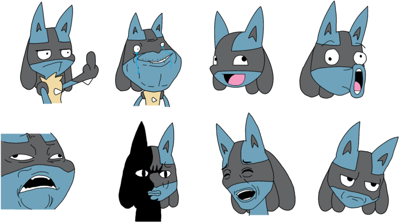 Lucario Meme Faces By Winick-lim - Cartoon (900x496), Png Download