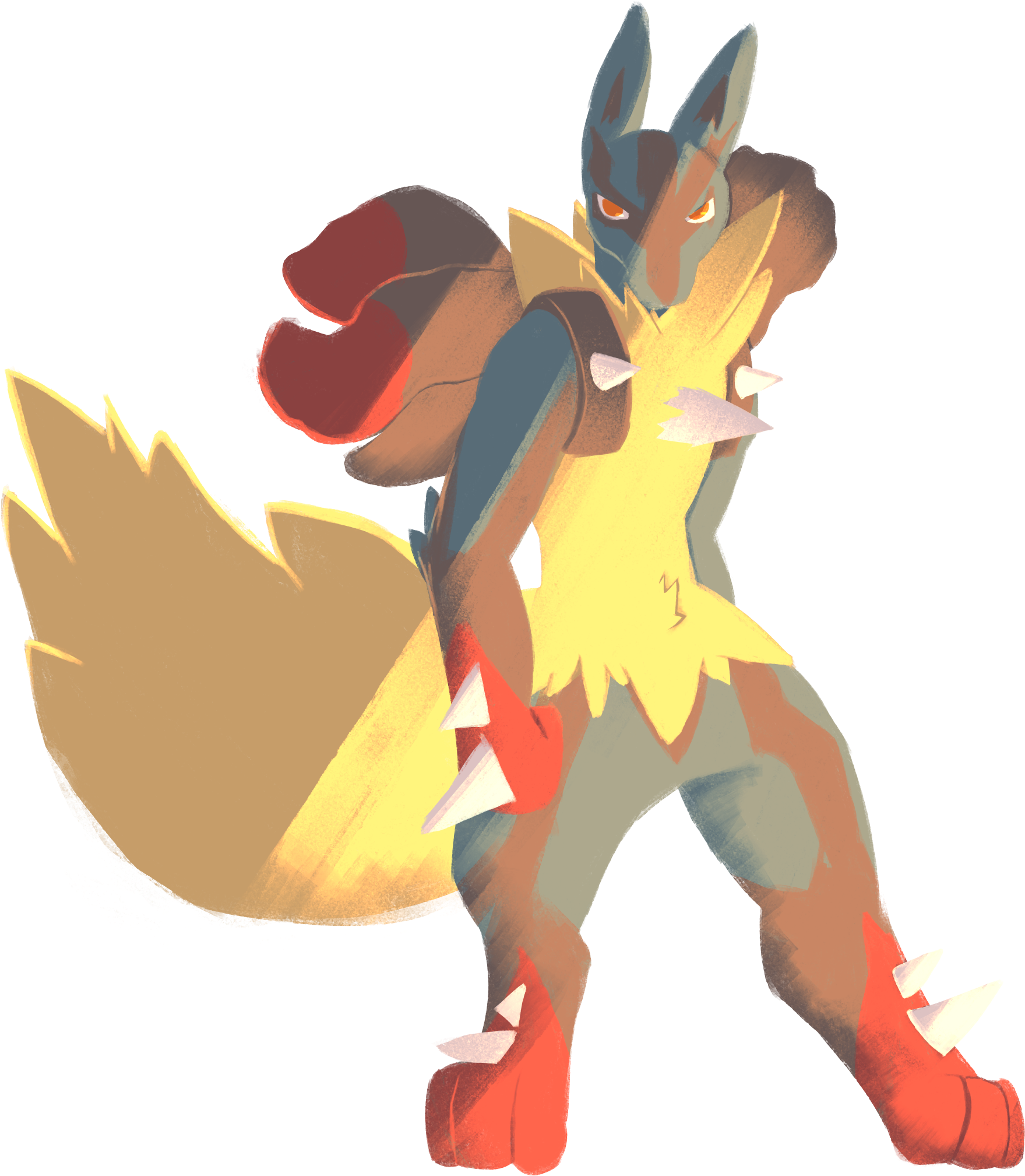 Mega Lucario - Lucario (1800x2147), Png Download
