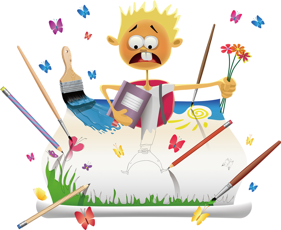 Picture Transparent Library Illustration Children - Painting (1207x1000), Png Download