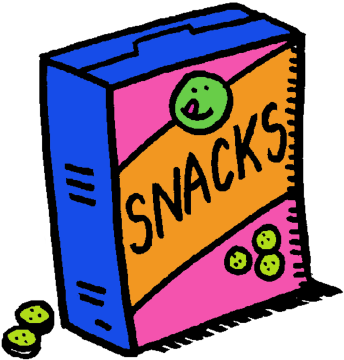Candy Clipart Snack Pencil And In Color Candy Clipart - Snack Clipart Png (350x369), Png Download