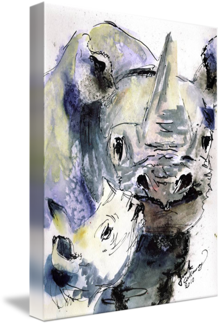 Jpg Royalty Free Download In Of Sukuma Watercolor By - Gallery-wrapped Canvas Art Print 16 X 21 Entitled In (440x650), Png Download
