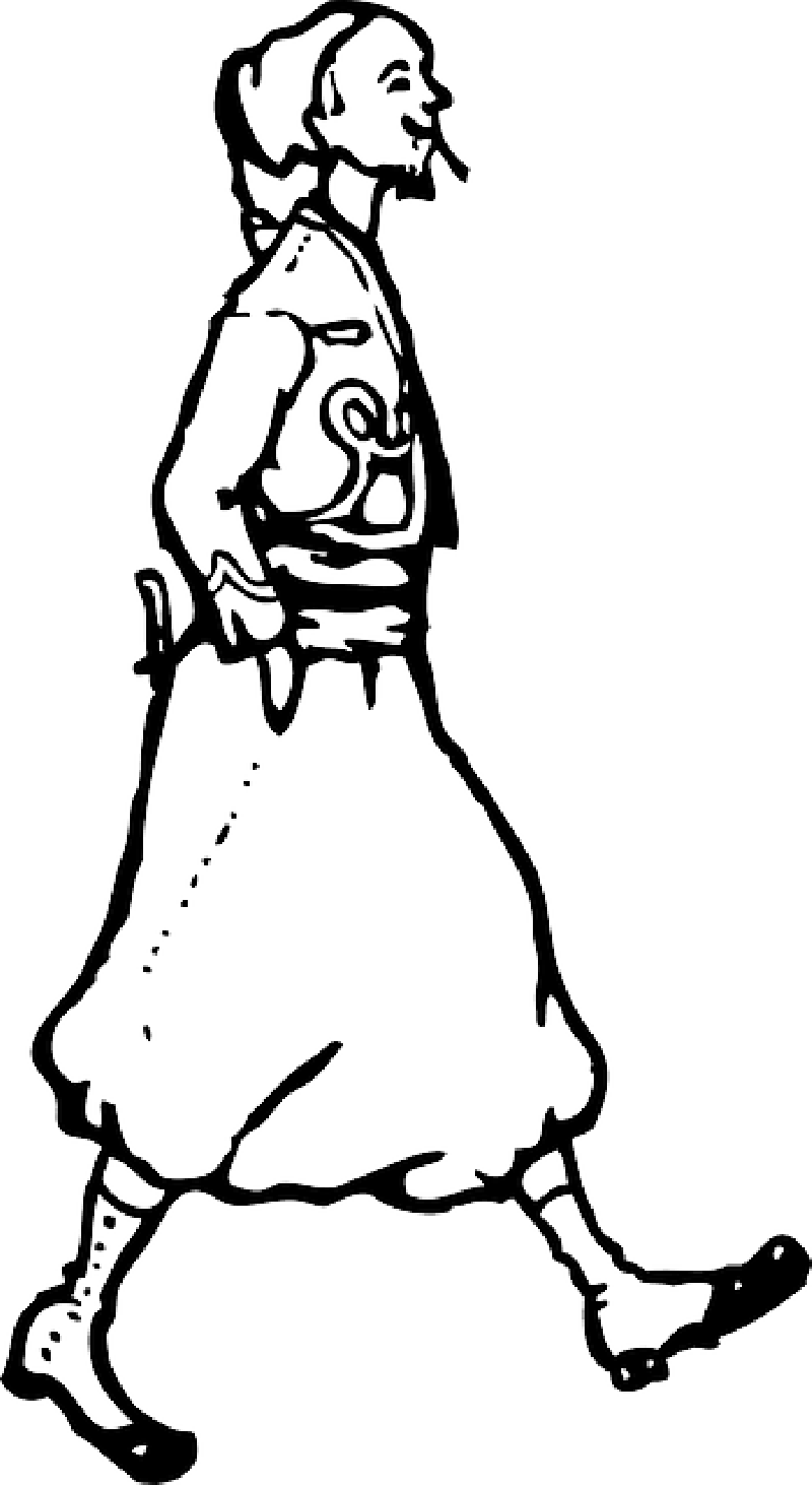 Person Outline Old Outline People Lady Woman Person - Outline Of Walking (800x1462), Png Download
